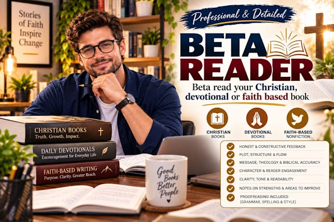 beta read your christian book, devotional, faith based book