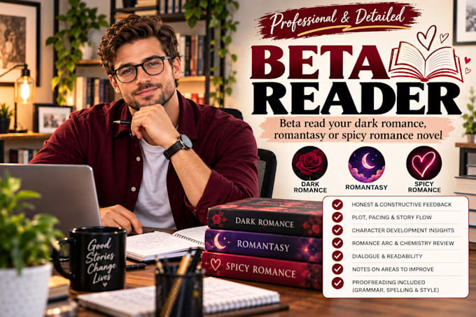 beta read your dark romance, romantasy or spicy romance novel