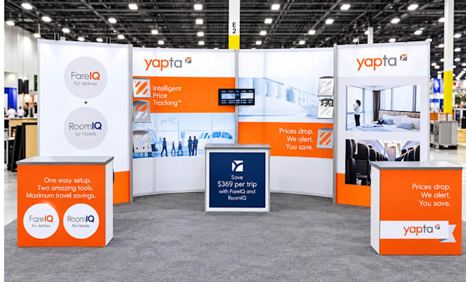 create print ready trade show booth graphics and expo backdrop design