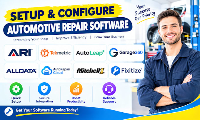 setup ari tekmetric autoleap garage360 alldata autorepair cloud mitchell 1 fix