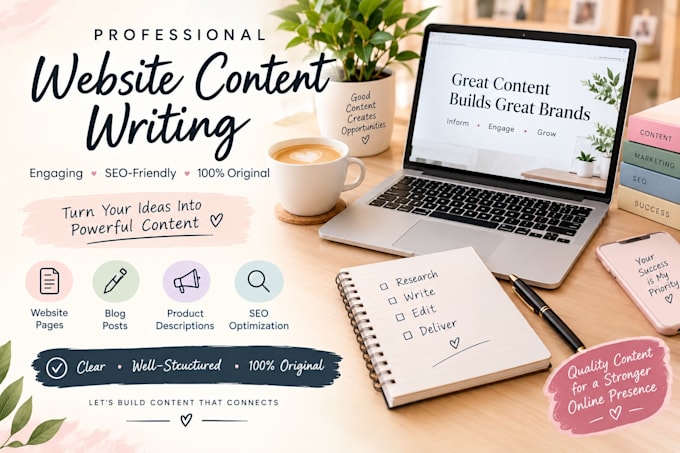 write professional arabic website content