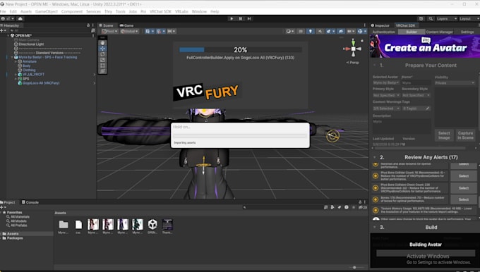 upload and set up your vrchat avatar