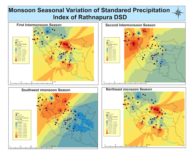 create gis climate maps and environmental analysis map layouts