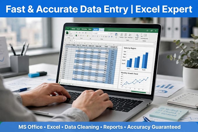be your expert virtual assistant for ms office, and data entry tasks