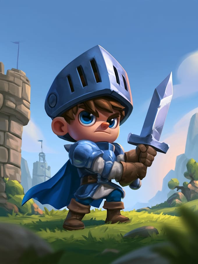 draw 2d game character or 2d game character