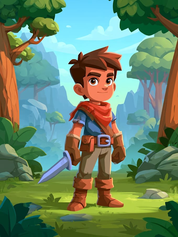 draw 2d game character or 2d game character