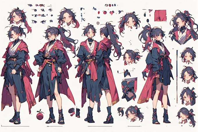 create my hero academia anime character sheet design