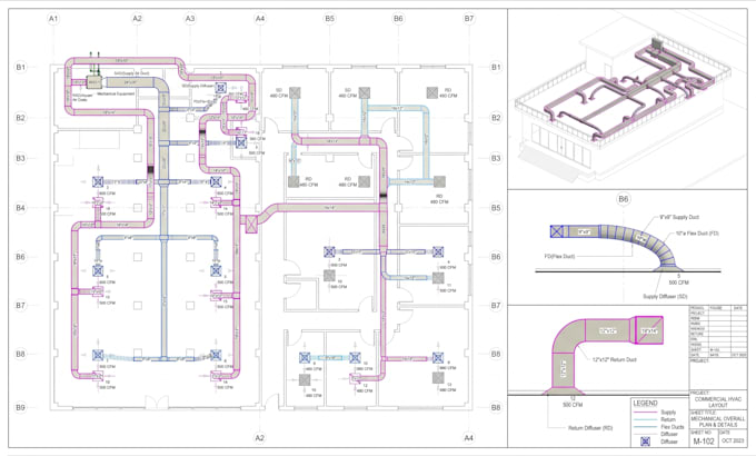 electrical, mechanical, plumbing, hvac drafting in revit