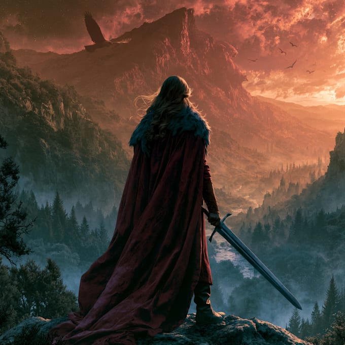 fantasy book cover design or fantasy book cover