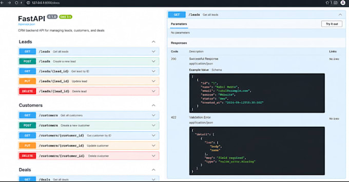 develop python fastapi rest apis