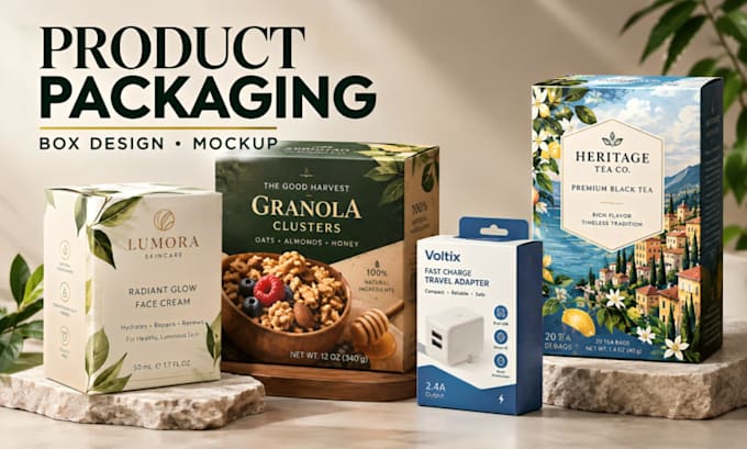 design box packaging and product packaging with source file