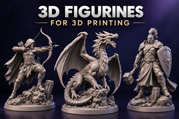 sculpt 3d miniatures figurines and creatures for 3d printing