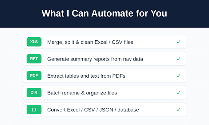 write a python script to automate excel and csv tasks