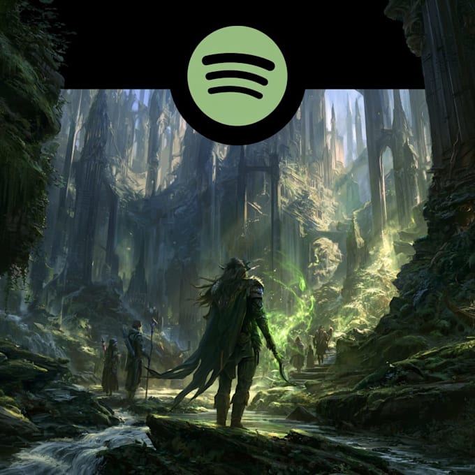 create mystical fantasy spotify cover design