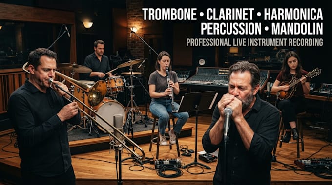 record trombone clarinet harmonica percussion mandolin