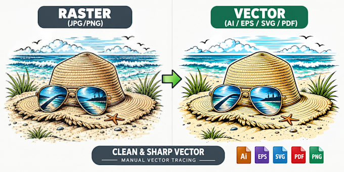 convert raster image to vector manually