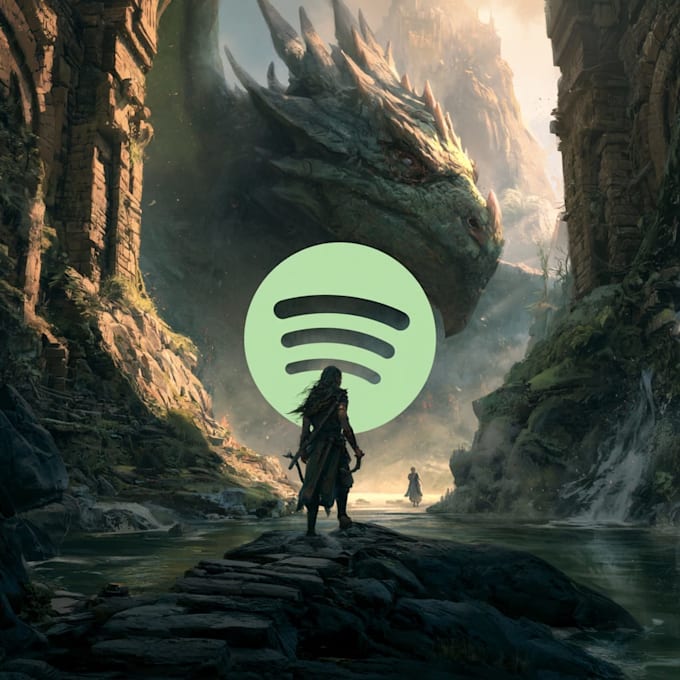 create mystical fantasy spotify cover design