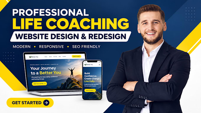 design a coaching website, life coach website, consultants and trainers website