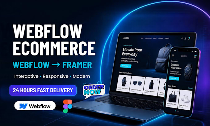 build interactive webflow eccommerce webflow, migrate webflow to framer website