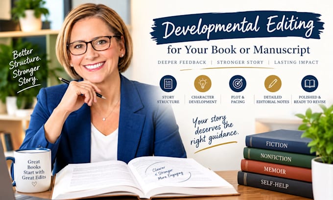provide developmental editing for your book or manuscript critique book editor