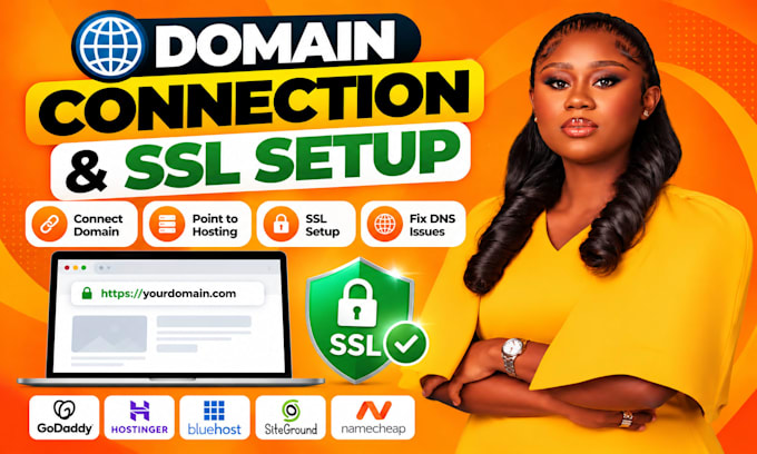 connect domain to hosting, setup dns, nameservers and SSL on wordpress website