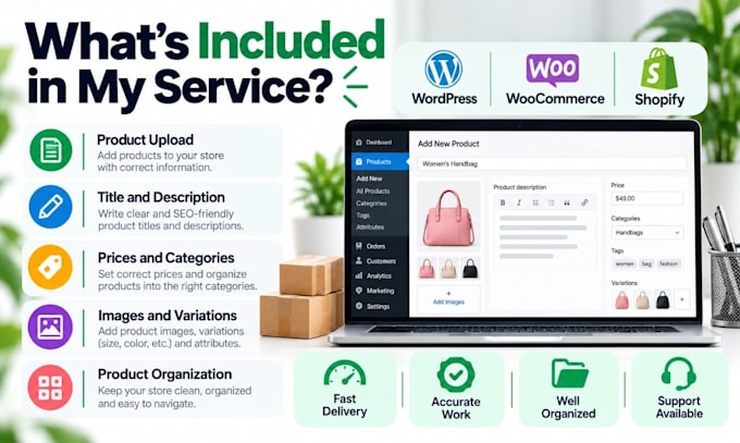 upload products to wordpress woocommerce and shopify
