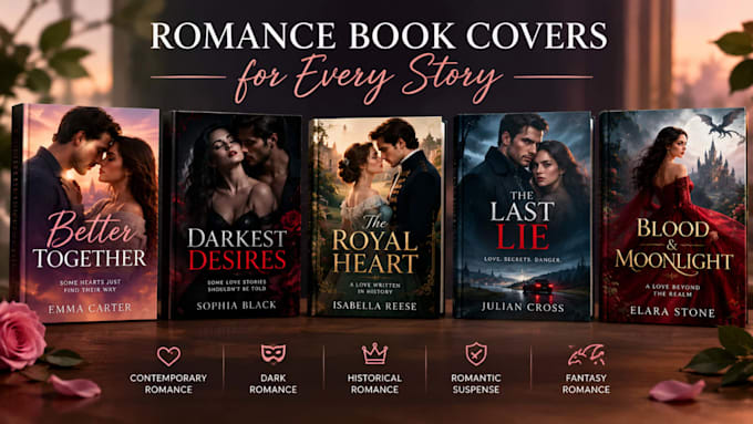 design a stunning romance book cover