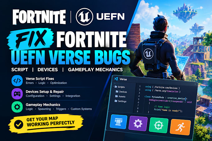 fix fortnite uefn verse bugs, script, devices and gameplay mechanics