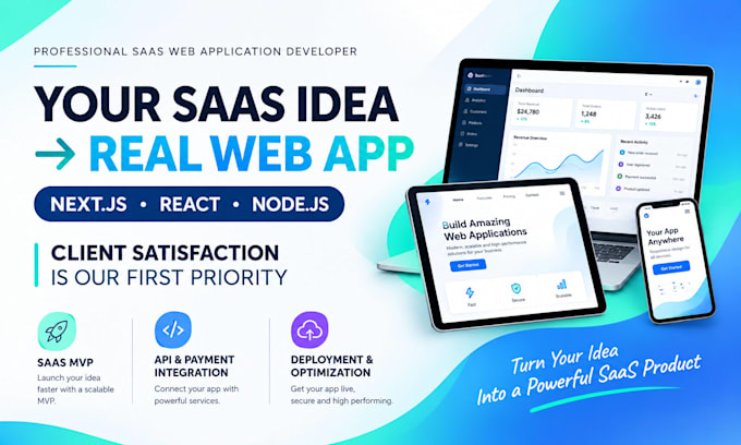 build a scalable saas web app with nextjs and react