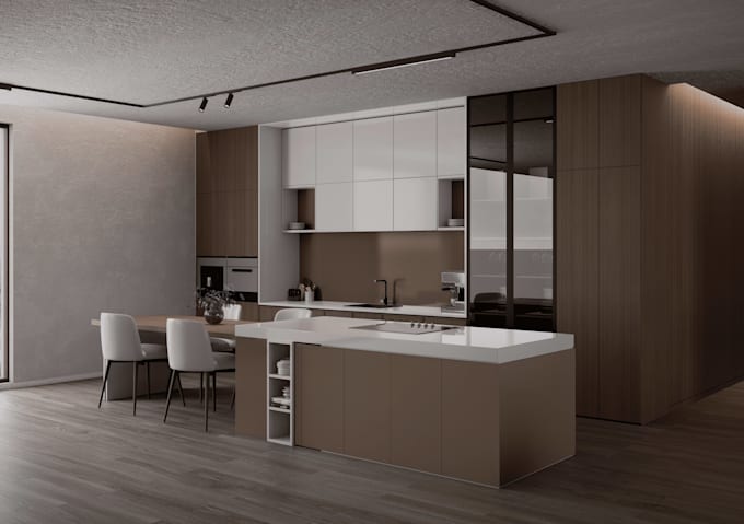 create realistic architectural interior renders