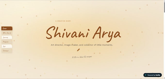 make animated portfolio website