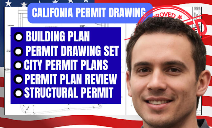 do full city permit drawing set, building permit plan for city approval plan set