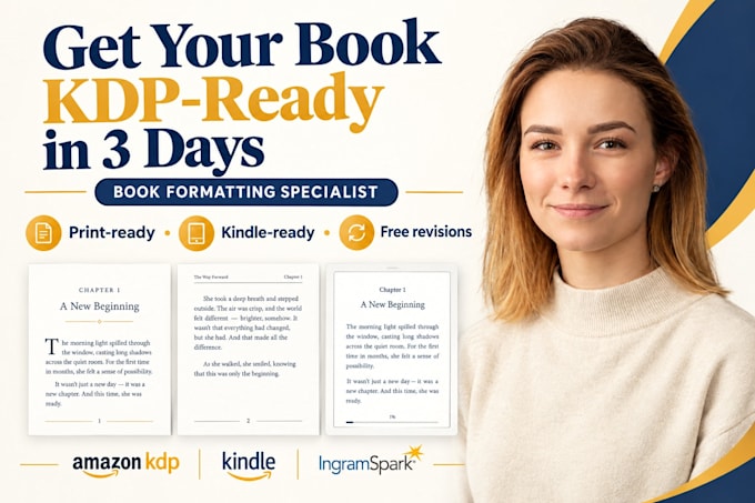 format your novel for amazon KDP paperback and ebook
