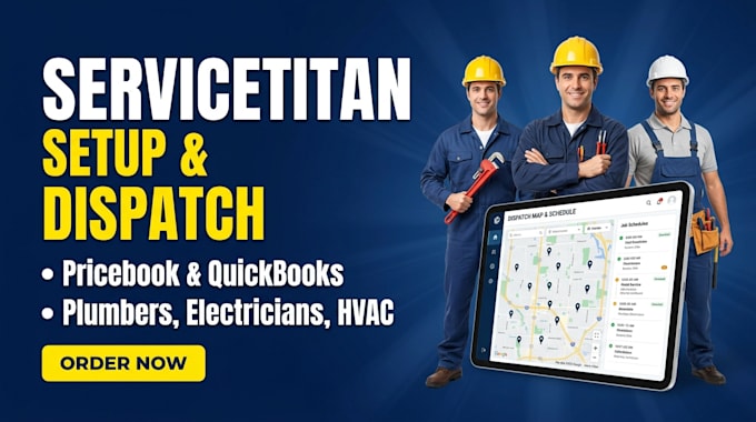 setup servicetitan pricebook, dispatch, business units quickbooks integration