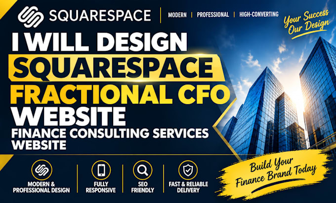 design squarespace fractional cfo website finance consulting services website