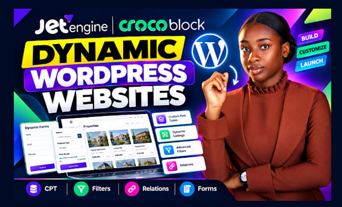 build dynamic wordpress website with jetengine crocoblock