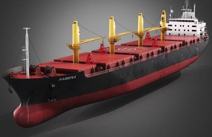 3d game ready cargo ship modeling, blender stl cargo vessel for 3d printing