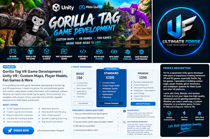 make gorilla tag vr fan game in unity custom maps player models multiplayer