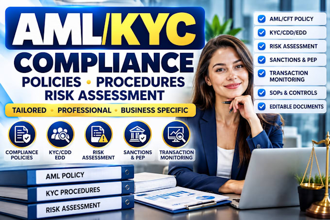 draft aml kyc compliance policies, procedures and risk assessment
