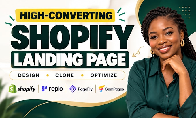 design, clone shopify landing page using replo, pagefly or gempages