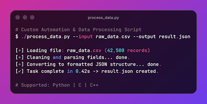write a custom script to convert format and parse your files