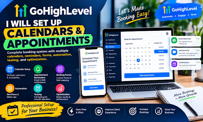 set up gohighlevel calendars and appointment systems