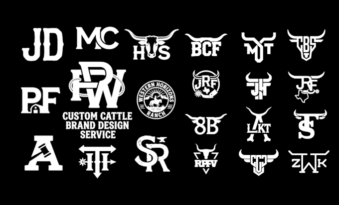 design cattle brand style logo creation