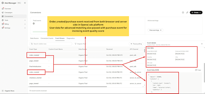 setup openai chatgpt ads pixel and advanced conversion api via GTM
