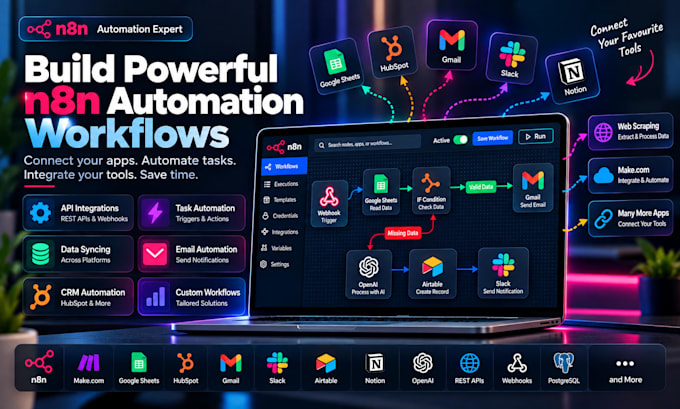 build custom n8n automation workflows