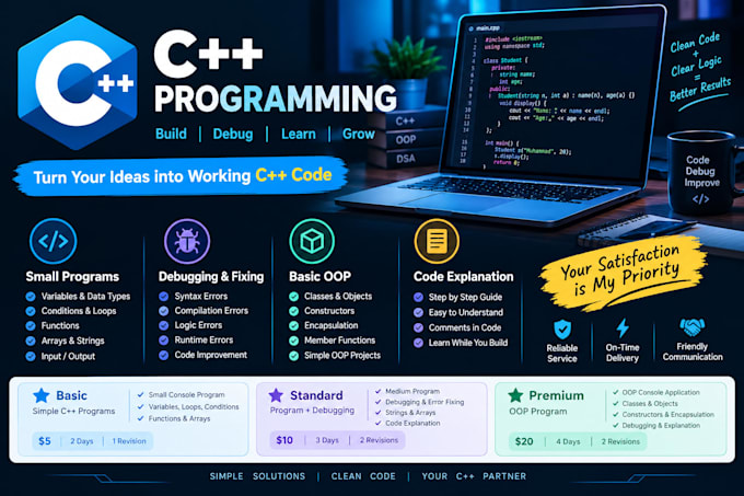 do program fix and improve c plus plus code