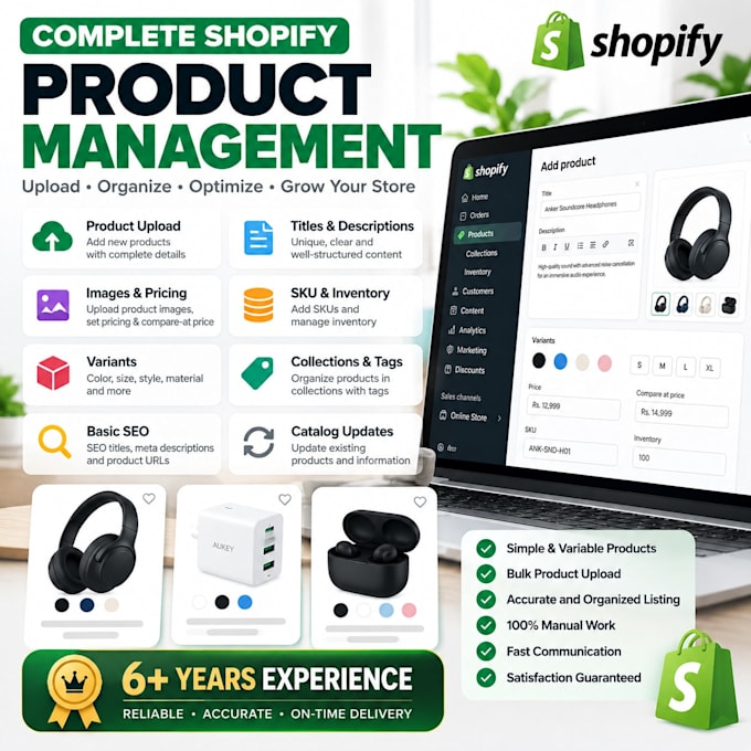 do shopify product listing and product upload