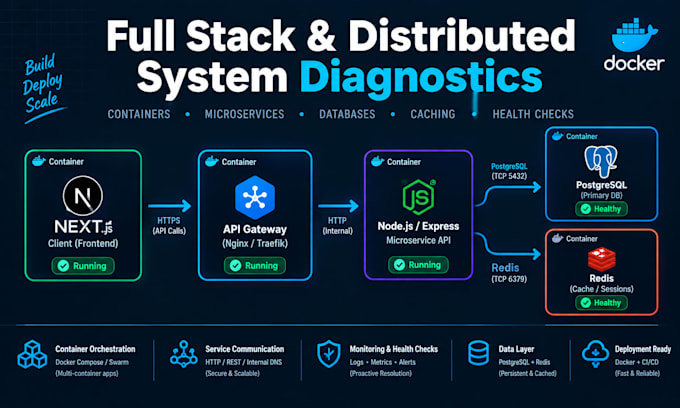 fix docker microservices port conflicts and backend bugs