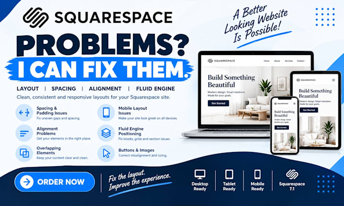 fix squarespace layout, spacing, squarespace alignment and fluid engine issues