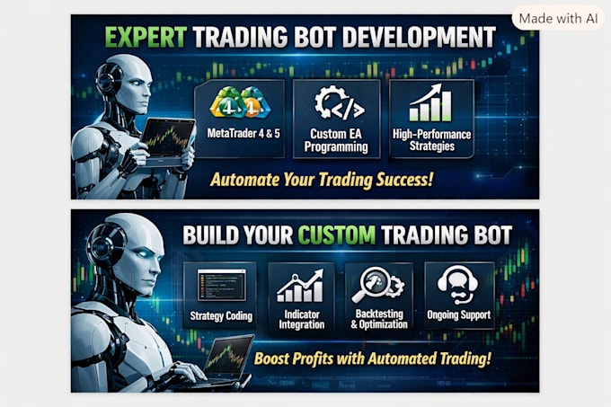 build a custom metatrader trading bot ea for you